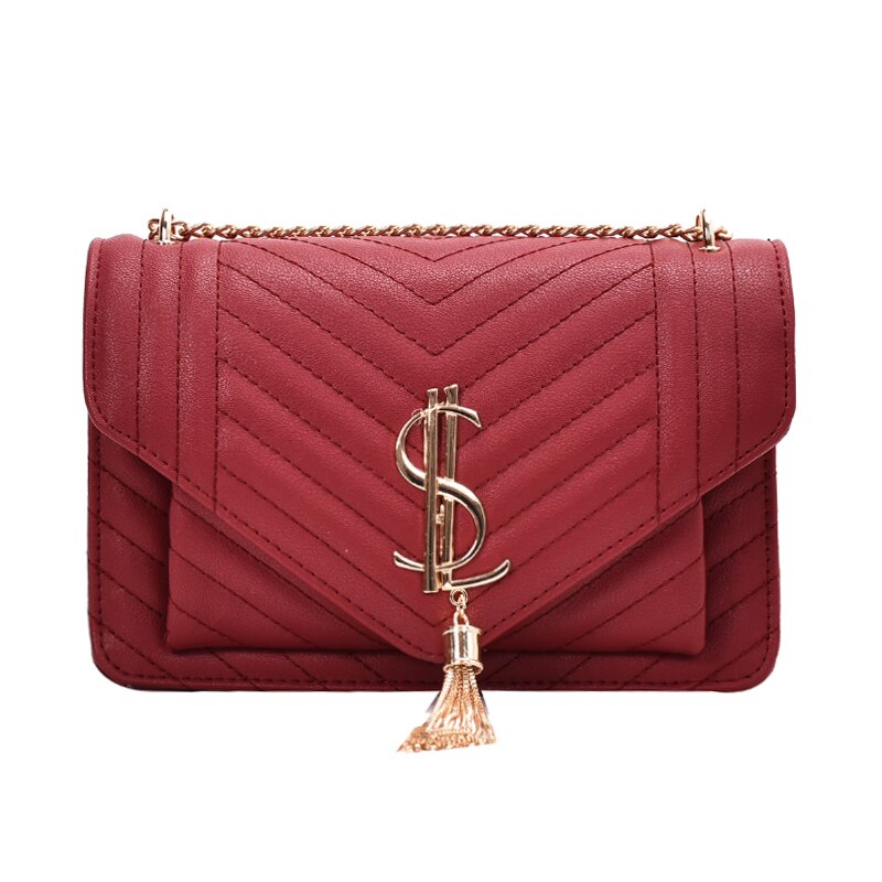 high-end handbags women's crossbody for women leather shoulder strap style2red / w23cm h16cm th8cm
