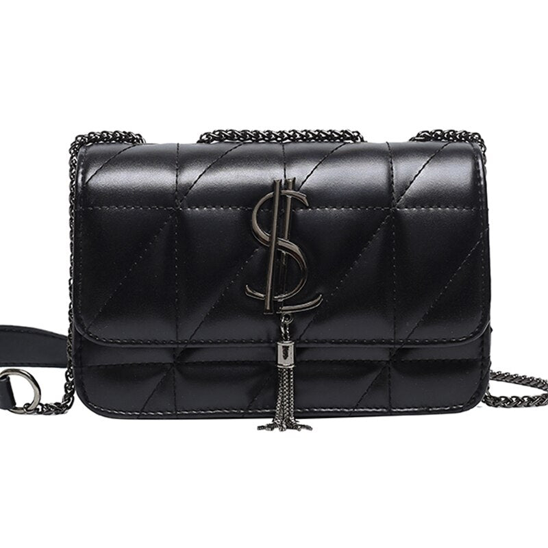high-end handbags women's crossbody for women leather shoulder strap style3 black / w23cm h16cm th8cm