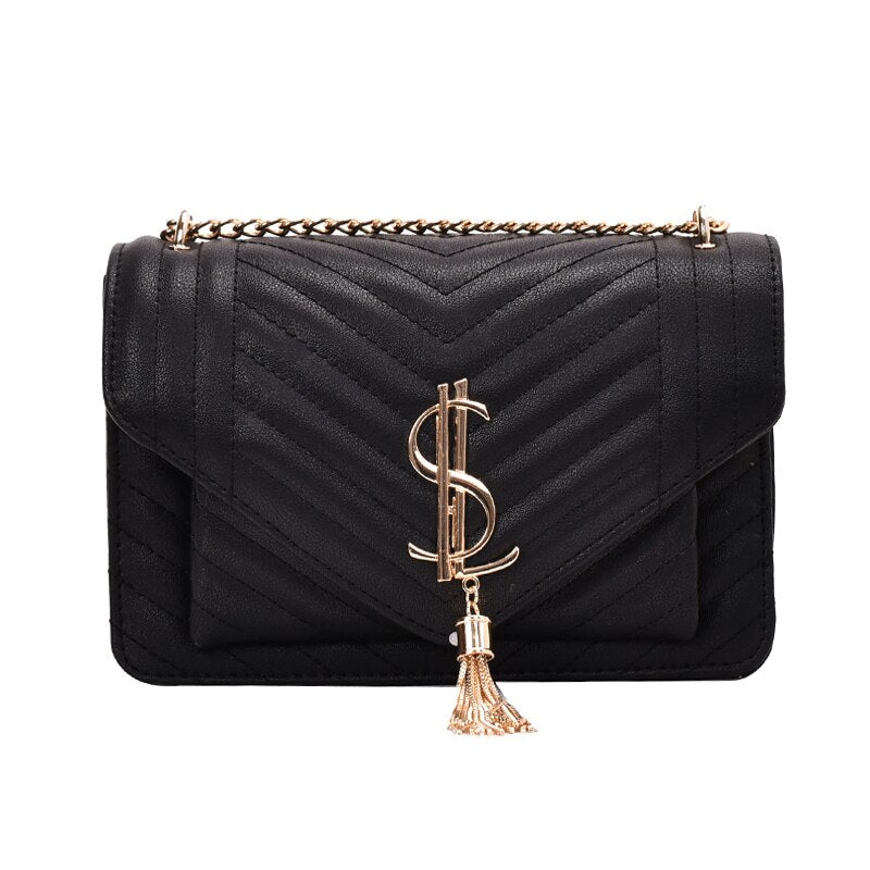 high-end handbags women's crossbody for women leather shoulder strap style2black / w23cm h16cm th8cm