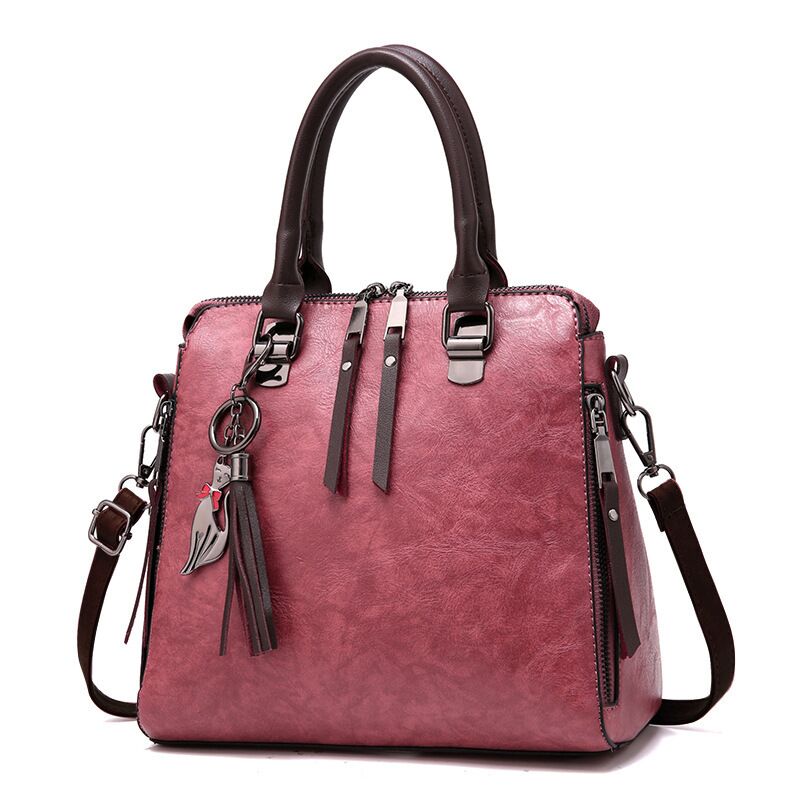 crossbody for woman fashion design purses totes soft pu leather style 2 dirty pink / 24x23x13cm