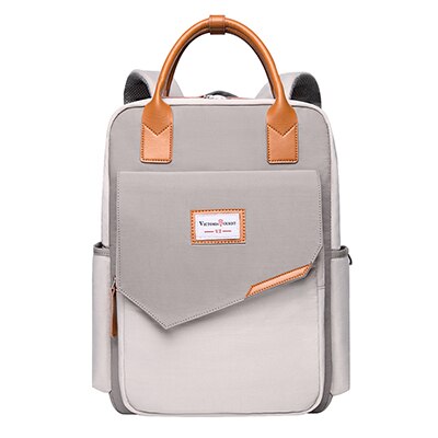women fashion backpack multi-layer space versatile for travel, work and school. t2101-grey