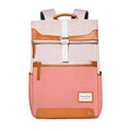 women fashion backpack multi-layer space versatile for travel, work and school. t2102-pink