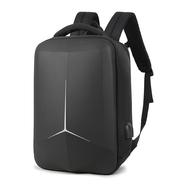 waterproof usb charging backpack 15.6 inch laptop bag black