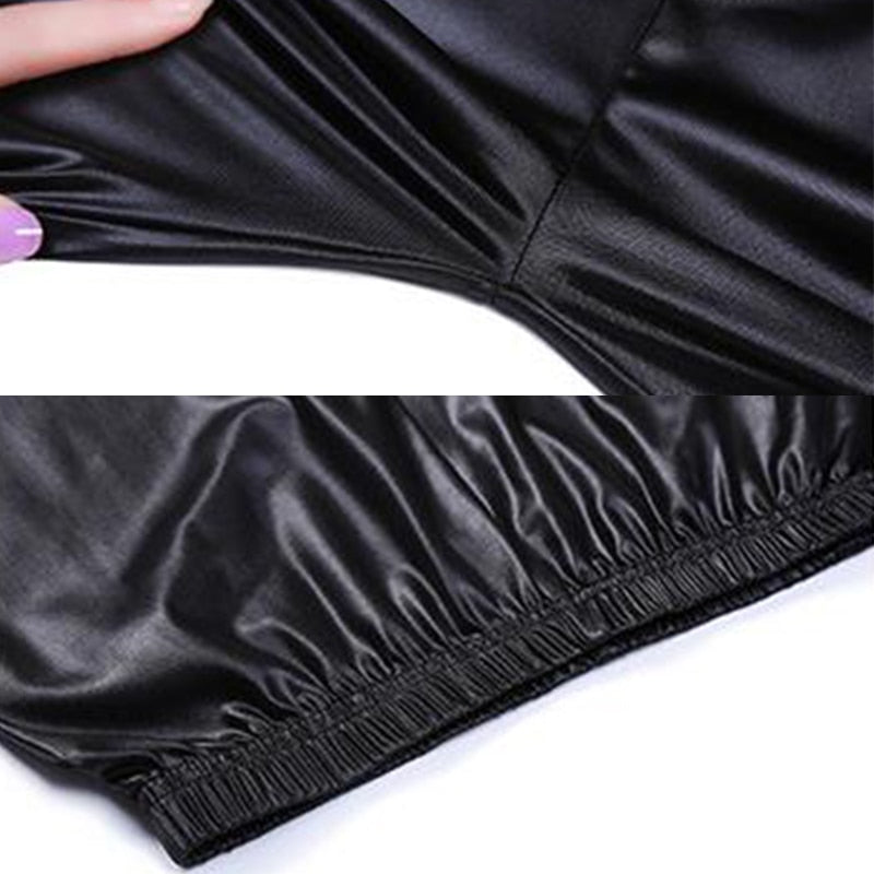 s-3xl new autumn 2019 fashion faux leather sexy thin black leggings