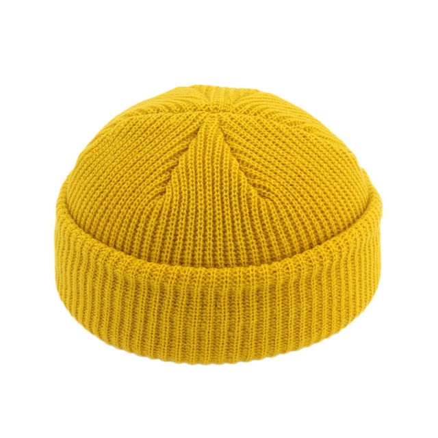 unisex beanies casual short thread hip hop hat adult yellow / free