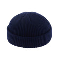 unisex beanies casual short thread hip hop hat adult navy blue / free