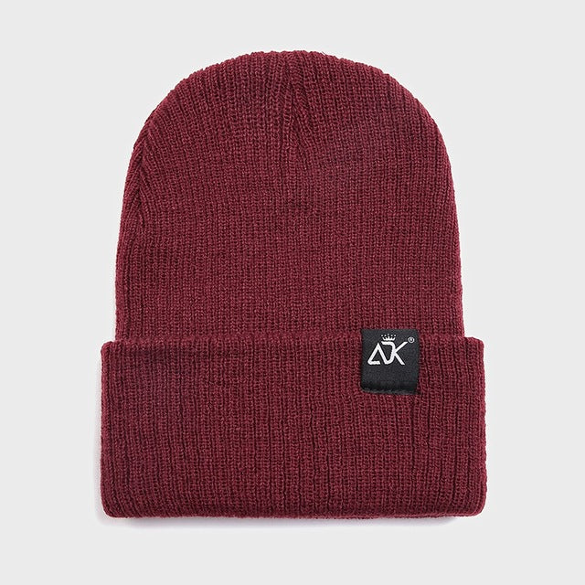 unisex hats winter knitted cap women female beaines autumn breathable men with label hats warm solid casual soft lady beanies burgundy / one size