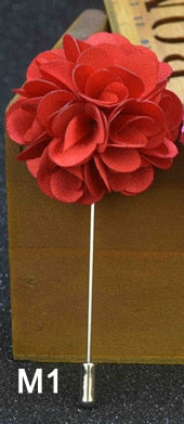 handmade men's brooches floral lapel pin for men suit long neddle m1