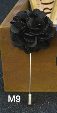 handmade men's brooches floral lapel pin for men suit long neddle m9