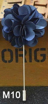 handmade men's brooches floral lapel pin for men suit long neddle m10