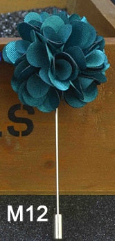 handmade men's brooches floral lapel pin for men suit long neddle m12