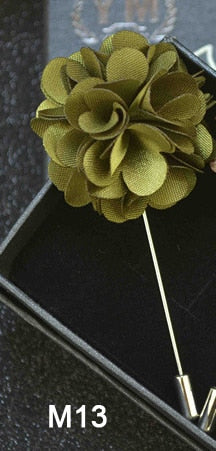 handmade men's brooches floral lapel pin for men suit long neddle m13