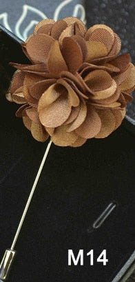 handmade men's brooches floral lapel pin for men suit long neddle m14