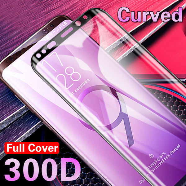 300d full curved tempered glass for samsung galaxy s8 s9 plus note 9 8