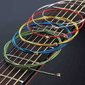6pcs/set acoustic guitar strings rainbow colorful guitar strings e-a guitar strings