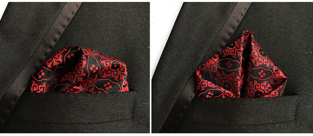 luxury 25*25cm men's vintage floral paisley silk handkerchief pocket square fashion men hanky for wedding party chest towel f173