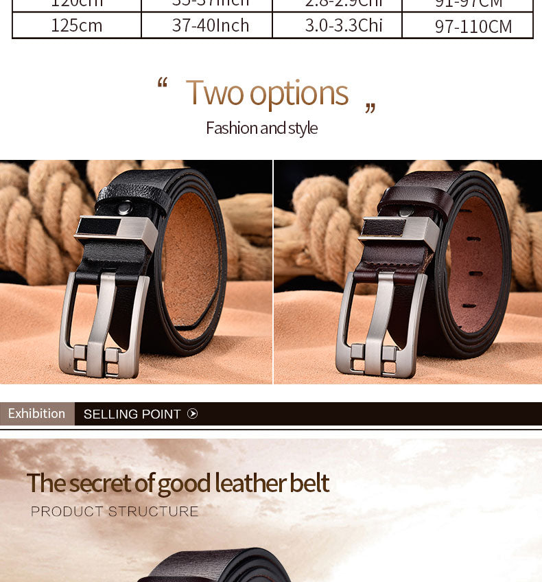 men's belt male high quality leather belt