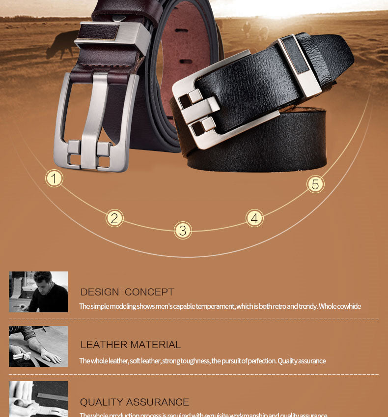 men's belt male high quality leather belt