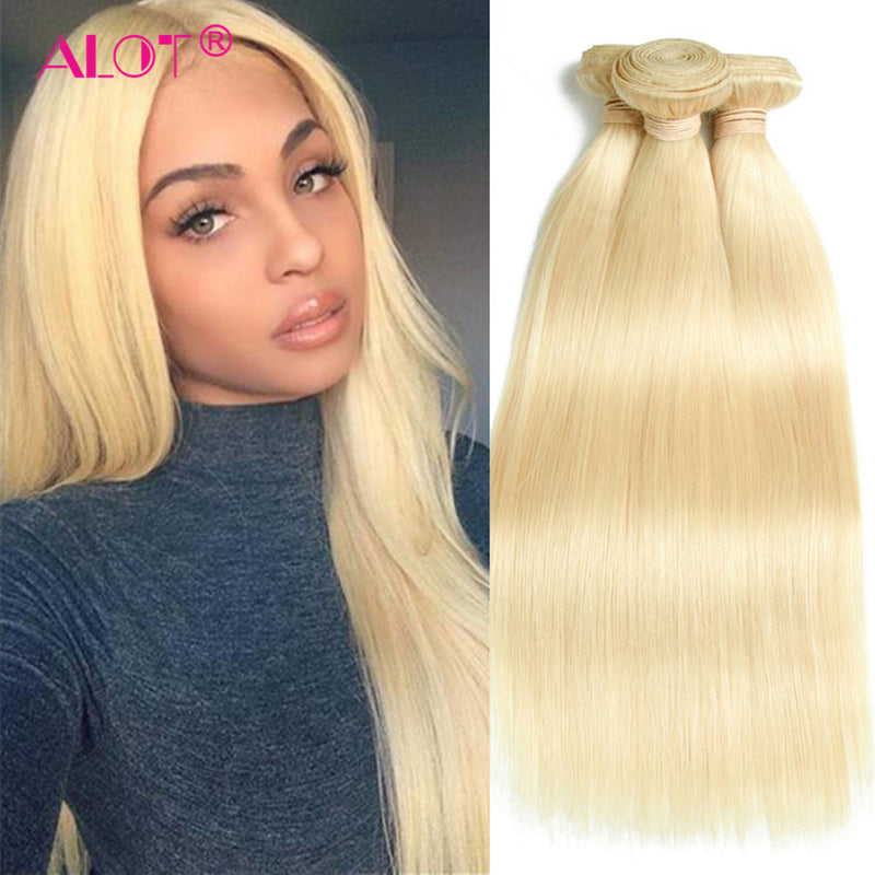 30 32 inch 613 blonde bundles human hair weave straight hair