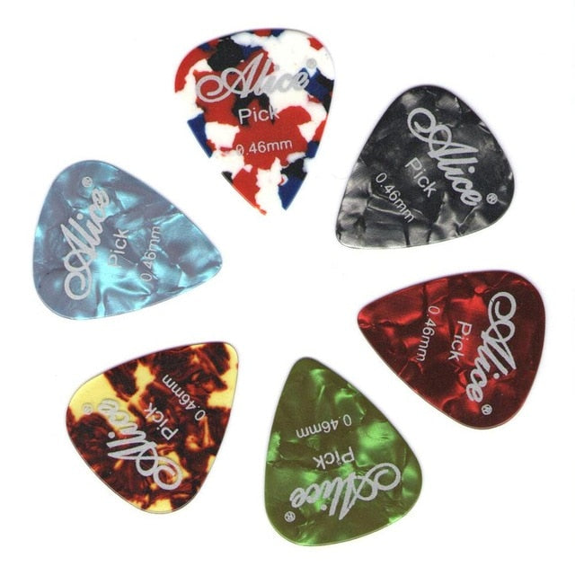 6 pieces alice celluloid guitar picks mediator thickness 0.46 mm