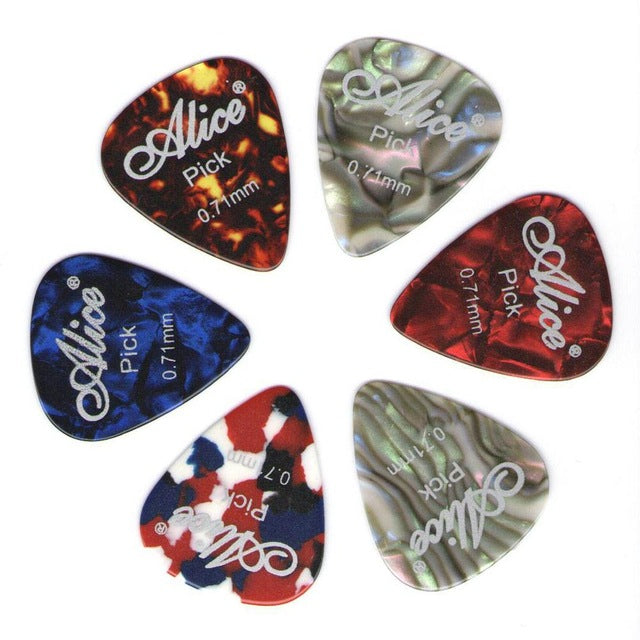 6 pieces alice celluloid guitar picks mediator thickness 0.71 mm