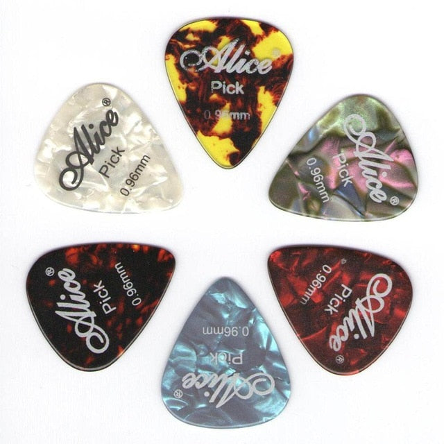 6 pieces alice celluloid guitar picks mediator thickness 0.96 mm