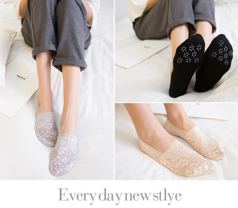 1 pair fashion women girls summer socks style lace flower short sock
