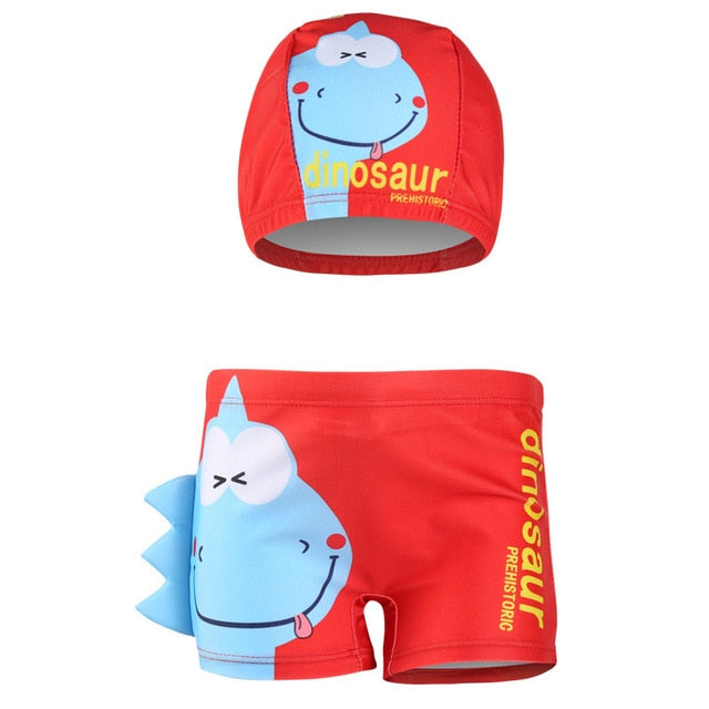 boy swimwear ages 1 to 10 cartoon diansours summer swimming trunk