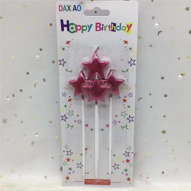 rose gold sliver red happy birthday letter cake birthday party festival supplies star-red