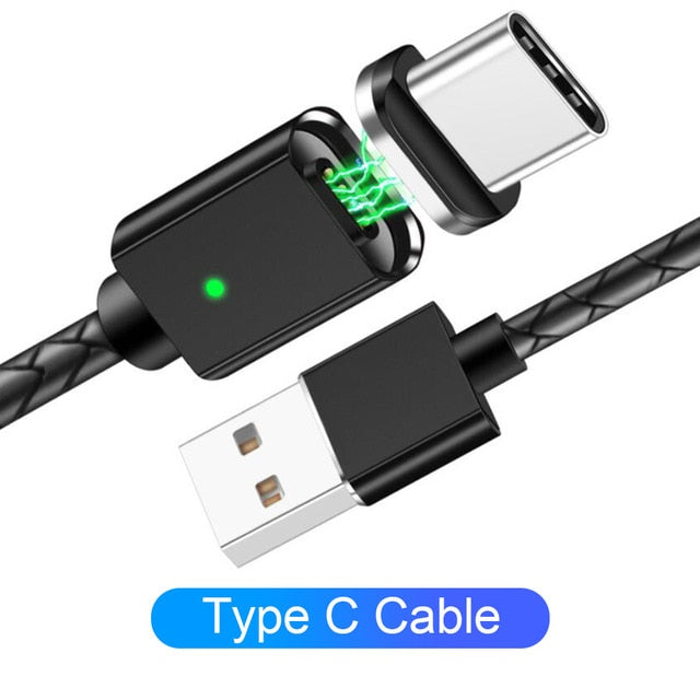 magnetic cable for iphone 6 7 xs micro usb black for type c