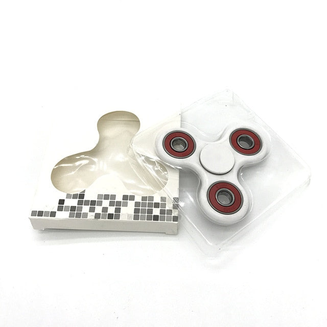 ceramics bearing tri-spinner abs edc hand spinners white red