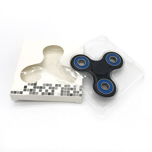 ceramics bearing tri-spinner abs edc hand spinners black blue