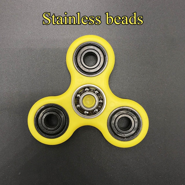 ceramics bearing tri-spinner abs edc hand spinners yellow