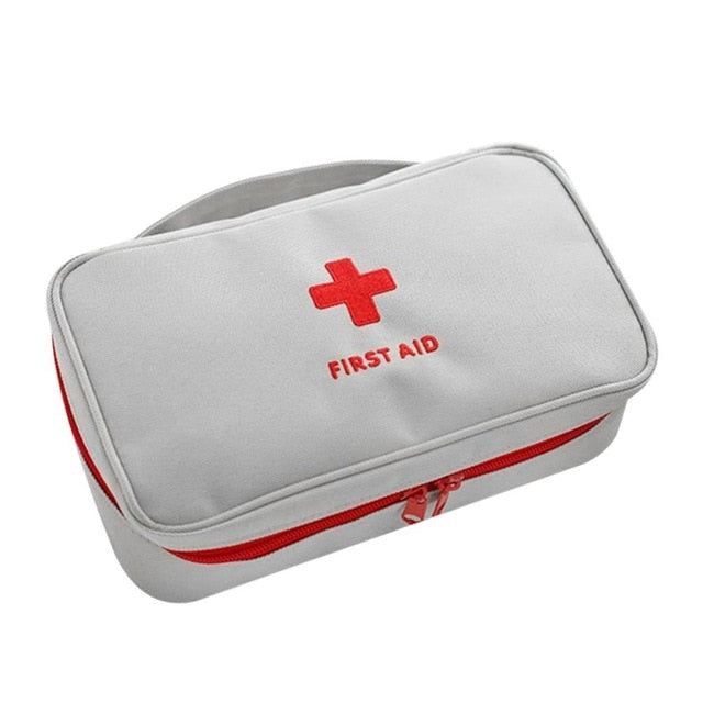 first aid kit for medicines outdoor camping medical bag gray