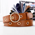 women belt genuine leather new punk style fashion fsf brown / 105cm