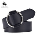 women belt genuine leather new punk style fashion ykwq black / 105cm