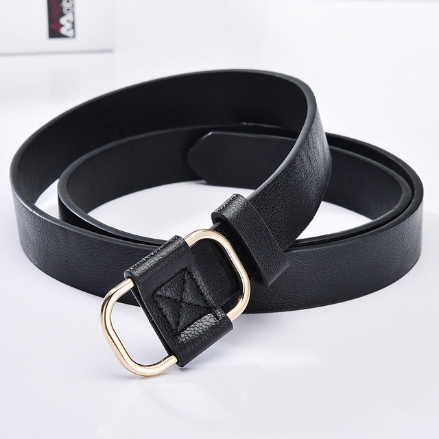 women belt genuine leather new punk style fashion mko black / 105cm
