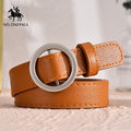 women belt genuine leather new punk style fashion ssm01 brown silver / 105cm