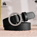 women belt genuine leather new punk style fashion ssm01 black silver / 105cm