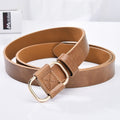 women belt genuine leather new punk style fashion mko brown / 105cm
