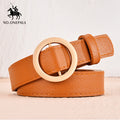 women belt genuine leather new punk style fashion ssm01 brown gold / 105cm