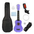 21 inch ukelele soprano 4 strings hawaiian spruce basswood guitar purple / 21 inches