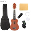 21 inch ukelele soprano 4 strings hawaiian spruce basswood guitar brown / 21 inches