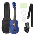 21 inch ukelele soprano 4 strings hawaiian spruce basswood guitar blue / 21 inches