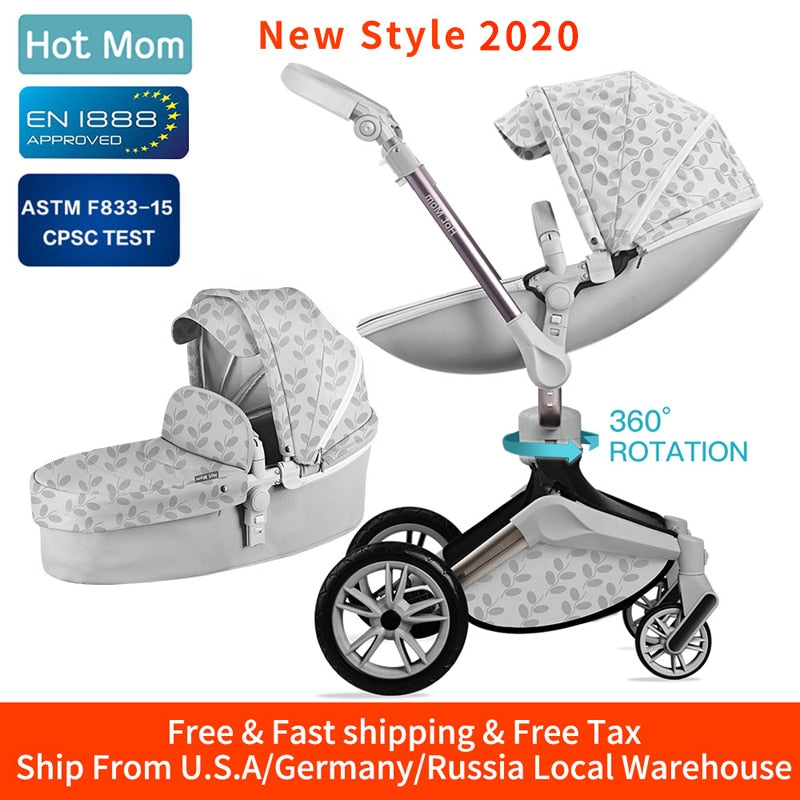 hot mom baby stroller 3 in 1 travel