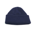men knitted hat beanie skullcap sailor cap cuff beanie dark blue