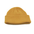 men knitted hat beanie skullcap sailor cap cuff beanie yellow