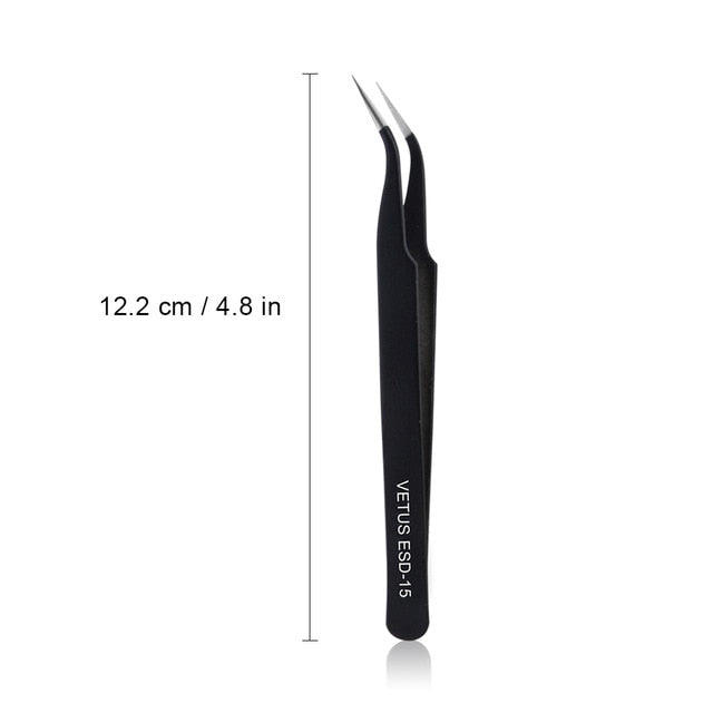 vetus eyelash extension tweezers volume lashes stainless steel tweezer esd15