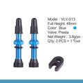 bicycle 1pair presta valve for road mtb bicycle tubeless tires brass 48mm blue 1 pair