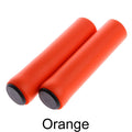 1pair anti-slip soft silicone rubber bicycle handlebar grip orange